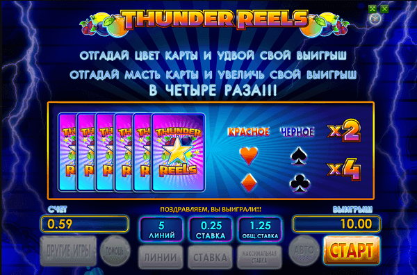 Thunder Reels игровые автоматы онлайн