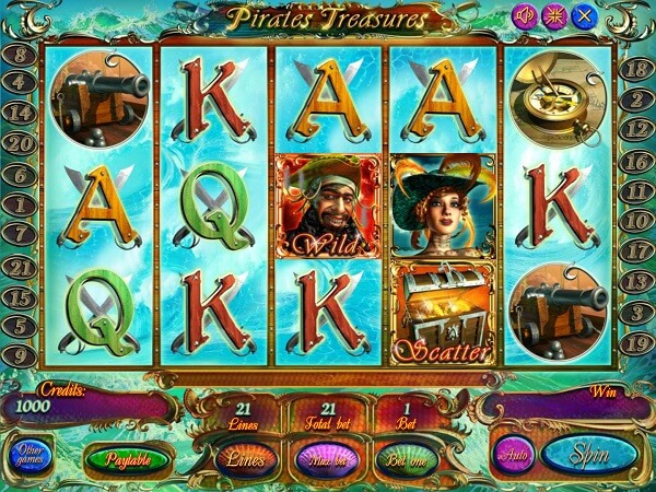 игровые автоматы Pirates Treasures